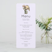 Cute Bunny met een Tulp Menu Kaart (Staand voorkant)