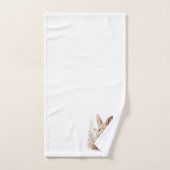 Cute Bunny met Flowers Bad Handdoek (Handdoek)