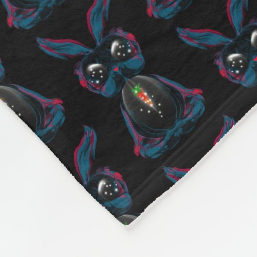 Cute Bunny met mousserende wortelsoep Fleece Deken (Hoek)