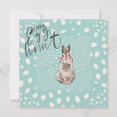 Cute Bunny met Spots Easter Hunt Kaart (Voorkant)