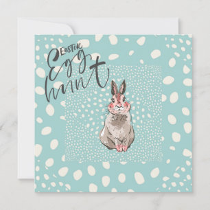 Cute Bunny met Spots Easter Hunt Kaart
