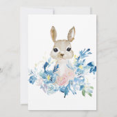 Cute Bunny met waterverf bloemen (Achterkant)