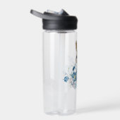 Cute Bunny met waterverf bloemen Waterfles (Rechts)