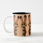 Cute Bunny Minimalistische Mok (Links)