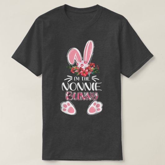 Cute Bunny Moederdag ik ben de Nonnie Bunny Easte T-shirt (Design voorkant)