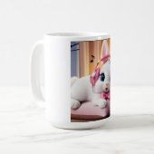 Cute Bunny Mug – Adorable Cartoon Rabbit Coffee Cu Koffiemok (Voorkant links)