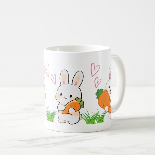 Cute Bunny Mug Koffiemok (Voorkant rechts)