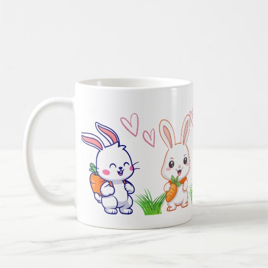  Cute Bunny Mug Koffiemok (Links)