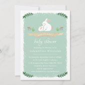 Cute Bunny Neutral Baby shower Kaart (Voorkant)