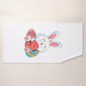 Cute Bunny Nurse Eggs Happy Easter Day Verpleegkun Badhanddoek (Badhanddoek)