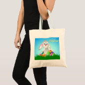 Cute Bunny omringd door Eater Eggs Tote Bag (Voorkant (product))