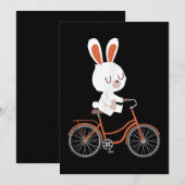 Cute Bunny On Bike Rabbit Cycling Bicycle Bunny Kaart (Voorkant / Achterkant)