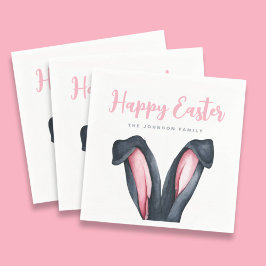 Cute Bunny Oren Gelukkig Pasen Servet