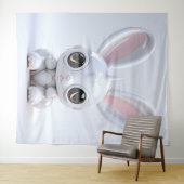 Cute Bunny Oren Wandkleed (In Situ (horizontaal))