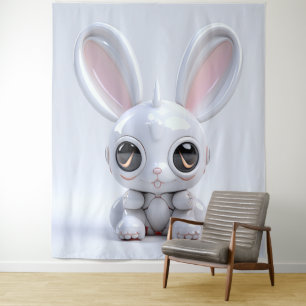 Cute Bunny Oren Wandkleed