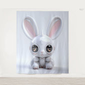 Cute Bunny Oren Wandkleed (Voorkant)