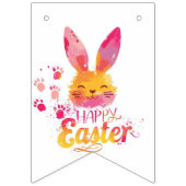 cute bunny painting Easter Eggs wrapping paper Vlaggetjes (Tweede vlag)