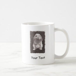 Cute Bunny Painting Sitting Up Koffiemok
