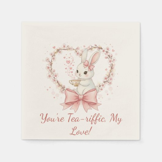 Cute Bunny Party - Personalized Event Decor Servet (Voorkant)