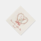 Cute Bunny Party - Personalized Event Decor Servet (Hoek)