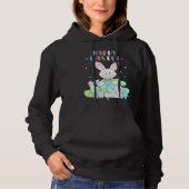 Cute Bunny Pastel Spring Eggs Hunt Rabbit Happy Ea Hoodie (Voorkant)