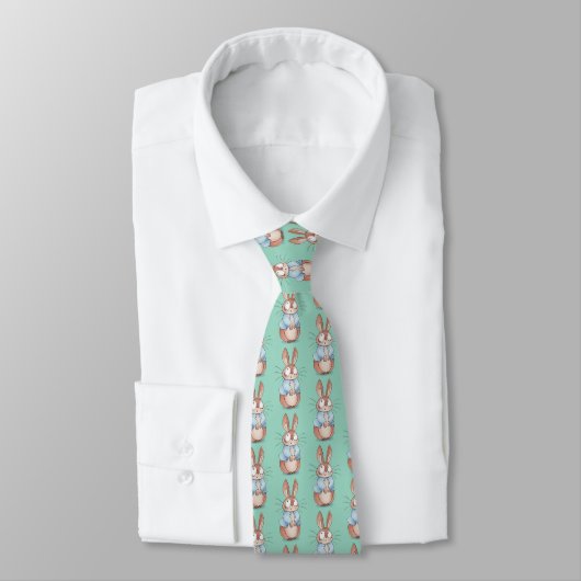 Cute Bunny Patroon Nekdas | Leuke Pasen & Dier Stropdas (Gebonden)