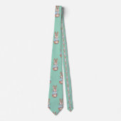 Cute Bunny Patroon Nekdas | Leuke Pasen & Dier Stropdas (Voorkant)