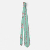 Cute Bunny Patroon Nekdas | Leuke Pasen & Dier Stropdas (Achterkant)