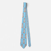 Cute Bunny Patroon Nekdas | Leuke Pasen & Dieren Stropdas (Voorkant)
