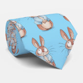 Cute Bunny Patroon Nekdas | Leuke Pasen & Dieren Stropdas (Opgerold)