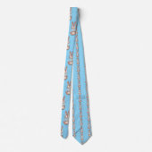 Cute Bunny Patroon Nekdas | Leuke Pasen & Dieren Stropdas (Achterkant)