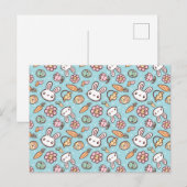 Cute Bunny Pattern Briefkaart (Voorkant / Achterkant)