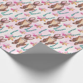Cute Bunny Pattern Cadeaupapier (Hoek)