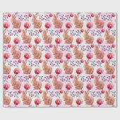 Cute Bunny Pattern Cadeaupapier (Vlak)