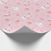 Cute Bunny Pattern Cadeaupapier (Hoek)