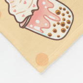 Cute Bunny Pattern Fleece Deken (Hoek)