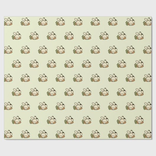 Cute Bunny Pattern Inpakpapier (Vlak)