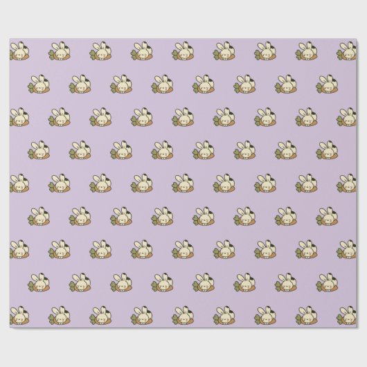 Cute Bunny Pattern Inpakpapier (Vlak)