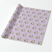 Cute Bunny Pattern Inpakpapier (Uitgerold)
