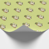Cute Bunny Pattern Wrapping Paper Cadeaupapier (Hoek)