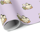 Cute Bunny Pattern Wrapping Paper Cadeaupapier (Rol Hoek)