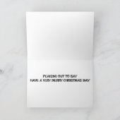 *CUTE BUNNY* PEELT UIT OM MERRY CHRISTMAS TE ZEGGE FEESTDAGEN KAART (Binnen)