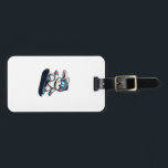 Cute Bunny Performing Snowboarding Trick Kids East Bagagelabel<br><div class="desc">Cute Bunny Performing Snowboarding Trick Kids Easter T-Shirt</div>