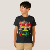 Cute Bunny Persian Cats Riding Red Truck Happy Eas T-shirt (Voorkant volledig)