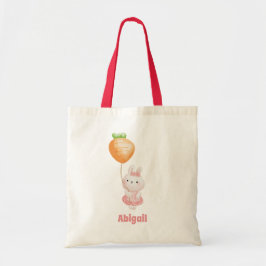 Cute Bunny - Personalized Easter Hunt Tote Bag