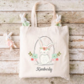 Cute Bunny Personalized Easter Tote Bag