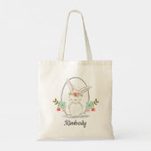 Cute Bunny Personalized Easter Tote Bag (Achterkant)