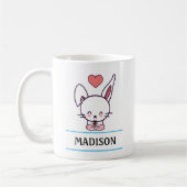 Cute Bunny Personalized Koffiemok (Links)