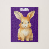 Cute Bunny Personalized Legpuzzel (Verticaal)