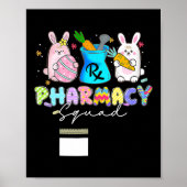 Cute Bunny Pharmacist Squad Happy Paast Poster (Voorkant)